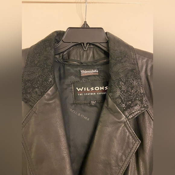 COPY - 𝅺WOMEN’S Wilson’s Leather Embroidered floral Moto Black Jacket Vintage S… - Picture 10 of 15